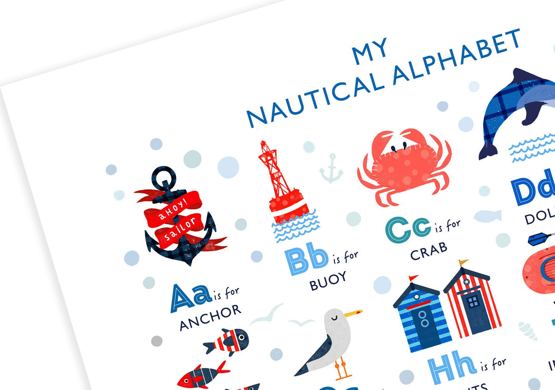 Nautical Alphabet Print Set - PaperPaintPixels