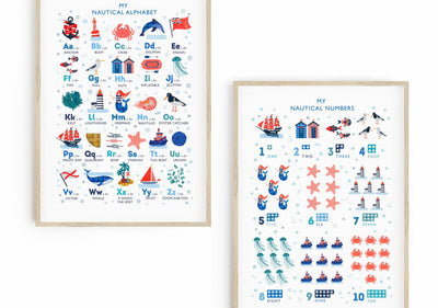 Nautical Alphabet Print Set - PaperPaintPixels
