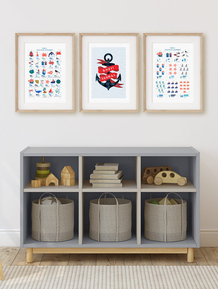 Nautical Print Set of 3 - PaperPaintPixels