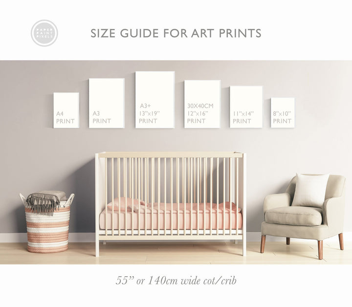Navy Safari Animals Alphabet Wall Art Set - PaperPaintPixels