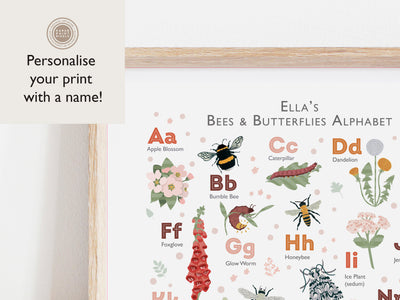 Butterflies & Bees Nursery Print Set