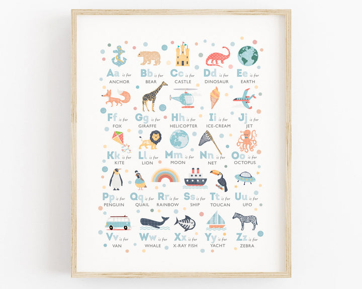 Personalised Boys Nursery Print Set of 3 - PaperPaintPixels