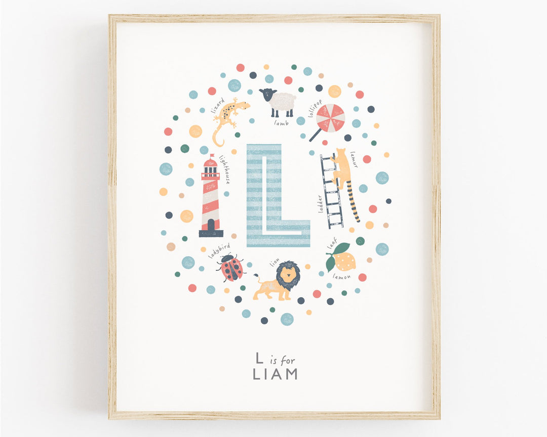 Personalised Boys Nursery Print Set of 3 - PaperPaintPixels
