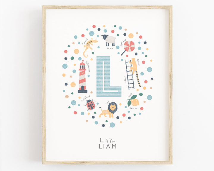 Personalised Boys Nursery Print Set of 3 - PaperPaintPixels