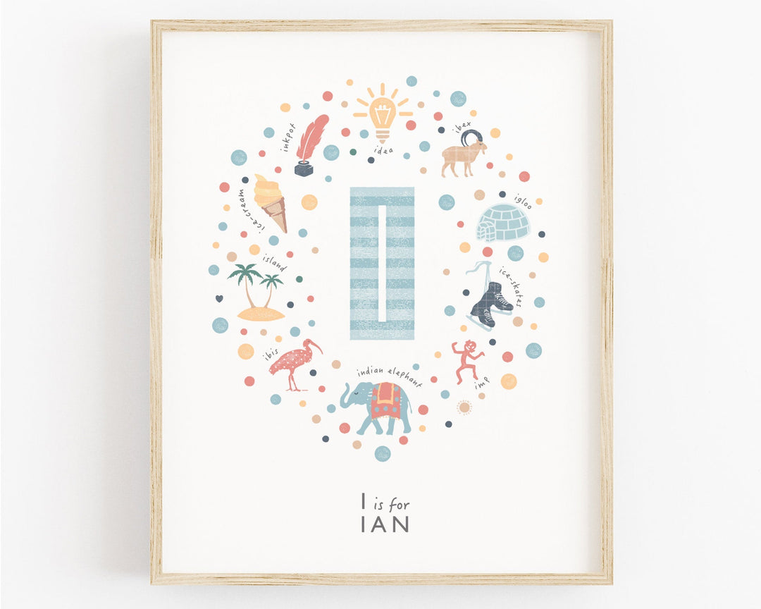 Personalised Boys Nursery Print Set - PaperPaintPixels