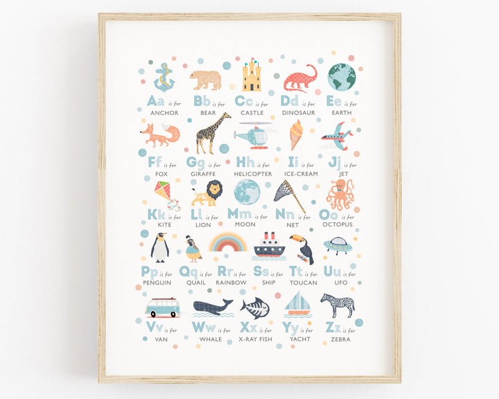 Personalised Boys Nursery Print Set of 3 - PaperPaintPixels