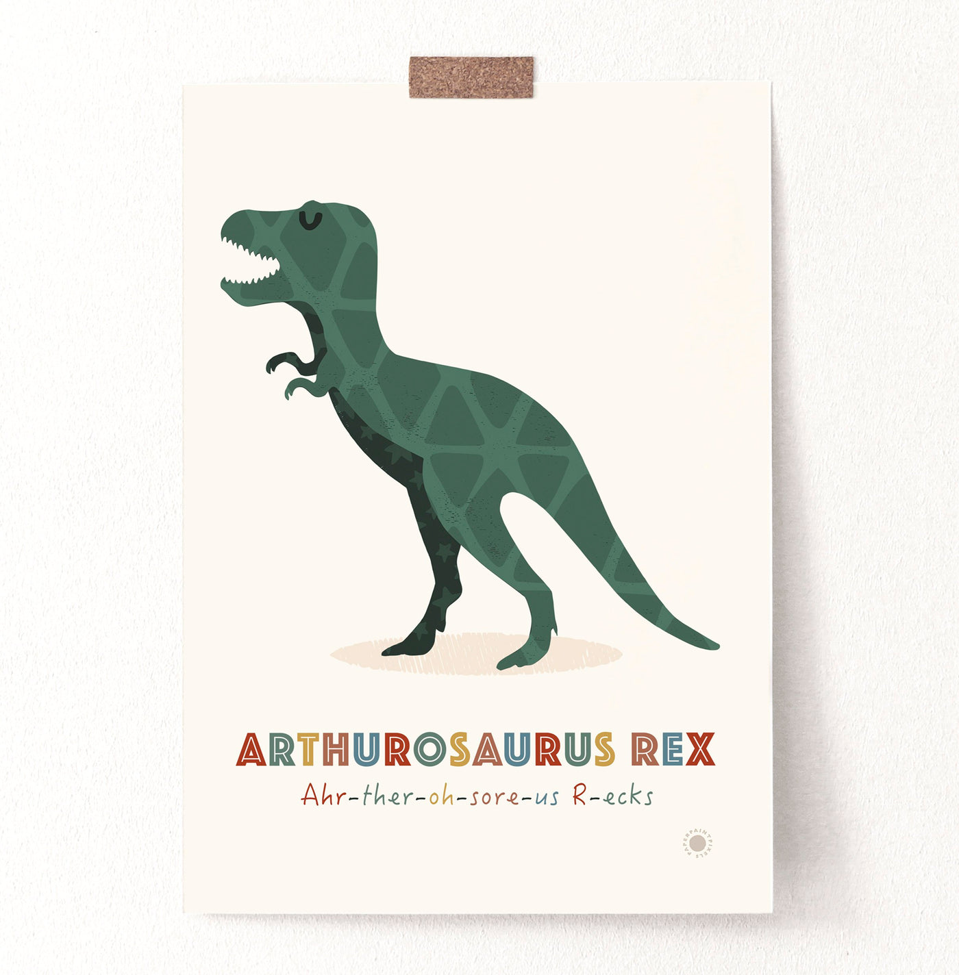 Personalised Dinosaur Alphabet & Nursery Name Art Print Set - PaperPaintPixels