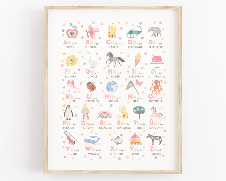 Personalised Girls Nursery Print Set - PaperPaintPixels