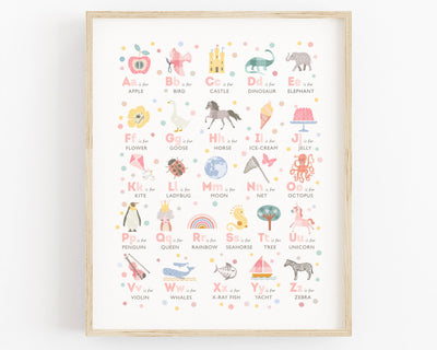 Personalised Girls Nursery Print Set - PaperPaintPixels