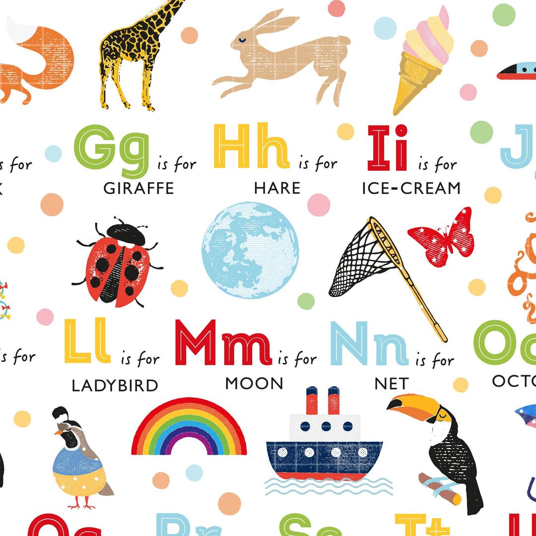 Personalised Name & Alphabet Art Print Set - PaperPaintPixels