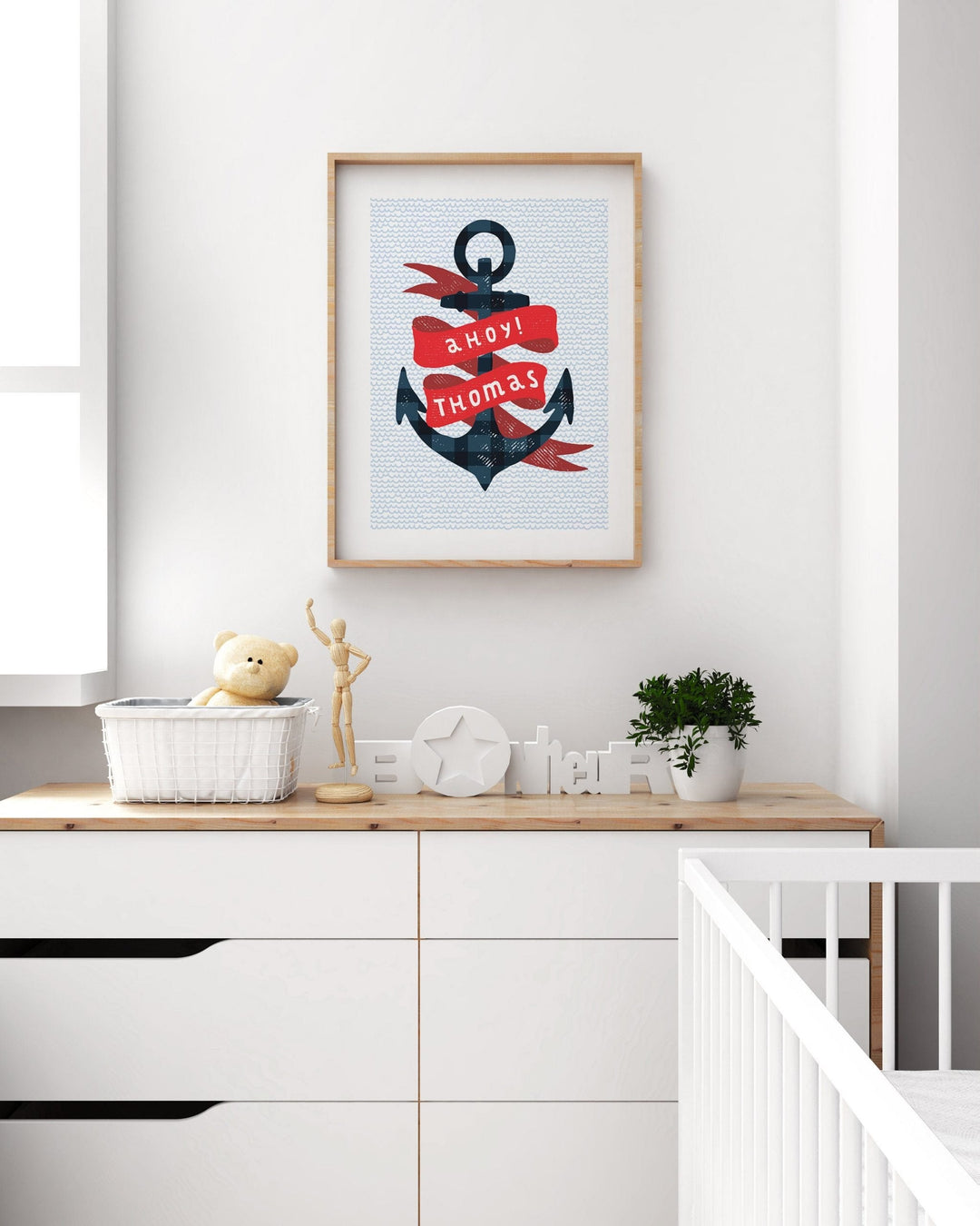 Personalised Nautical Nursery Print - PaperPaintPixels
