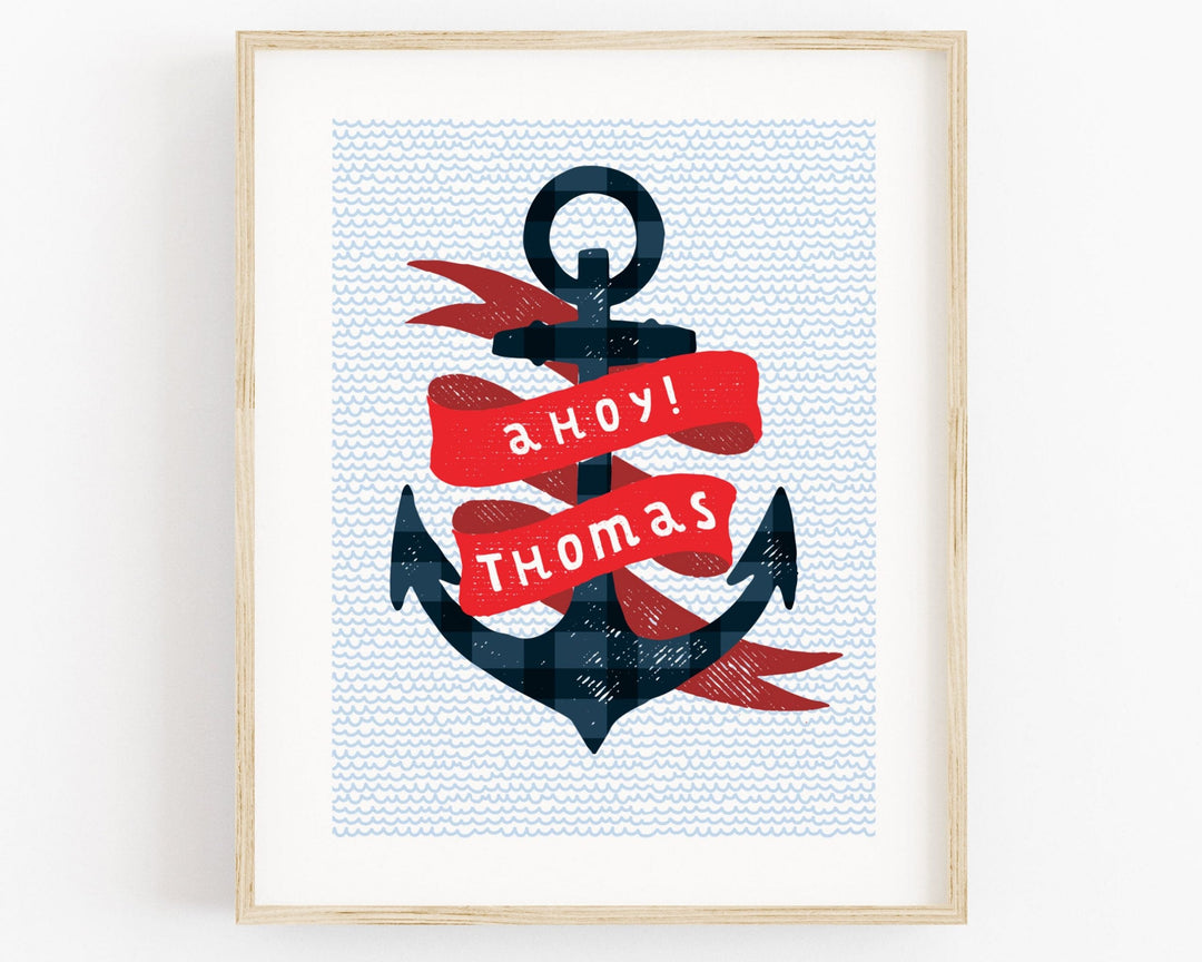 Personalised Nautical Nursery Print - PaperPaintPixels