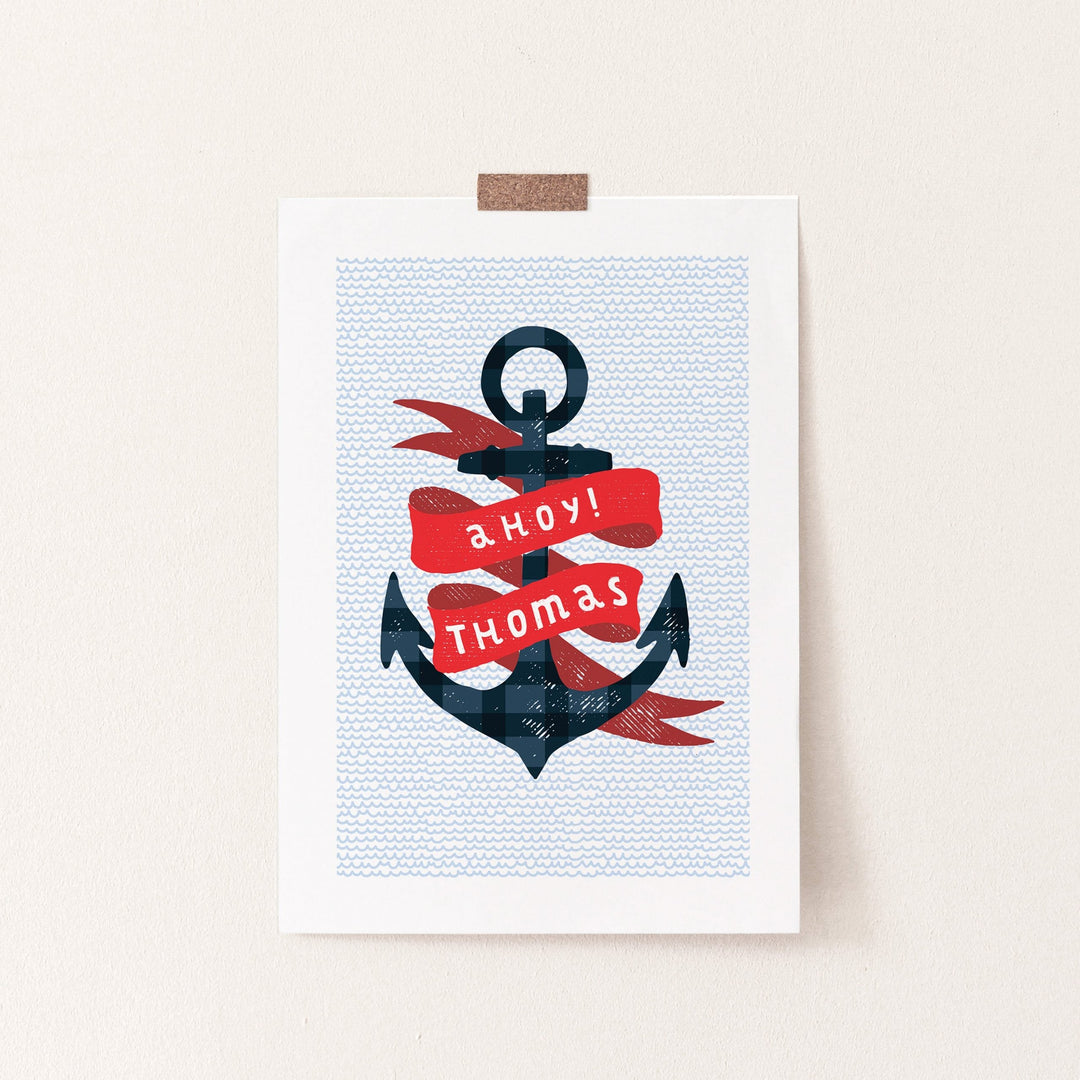 Personalised Nautical Nursery Print - PaperPaintPixels