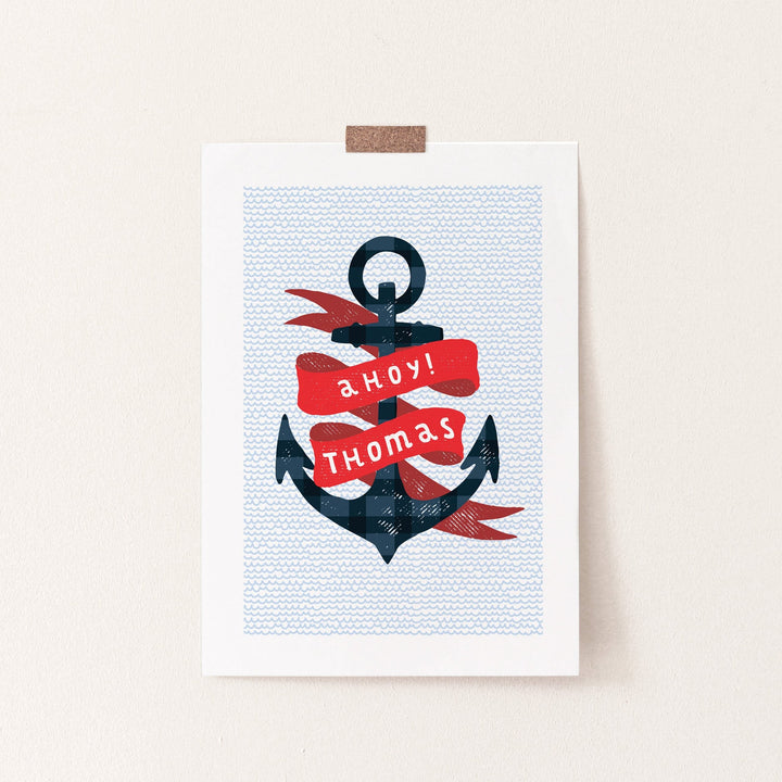 Personalised Nautical Nursery Print - PaperPaintPixels