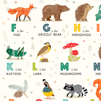 Woodland Personalised Animals Print Set - PaperPaintPixels