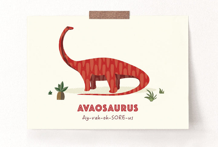 Personalized Diplodocus Dinosaur Wall Art - PaperPaintPixels