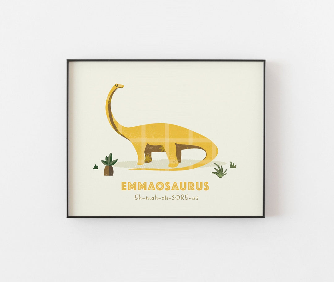 Personalized Diplodocus Dinosaur Wall Art - PaperPaintPixels