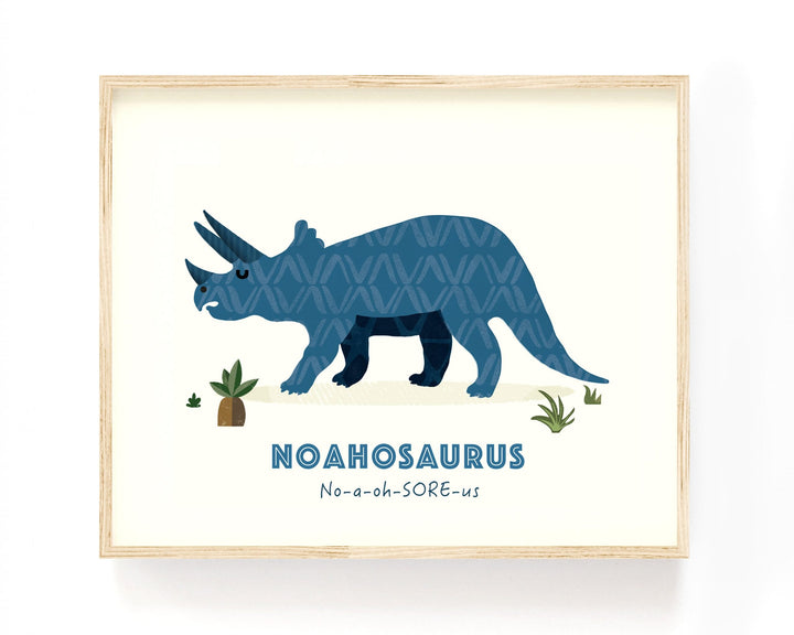 Personalized Name Dinosaur Print - PaperPaintPixels