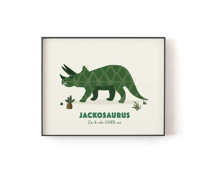 Personalized Name Dinosaur Print - PaperPaintPixels