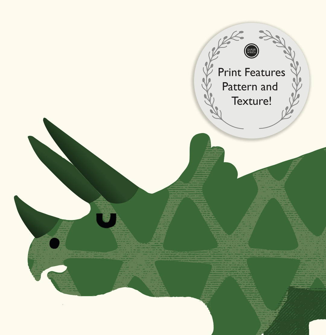Personalized Name Dinosaur Print - PaperPaintPixels