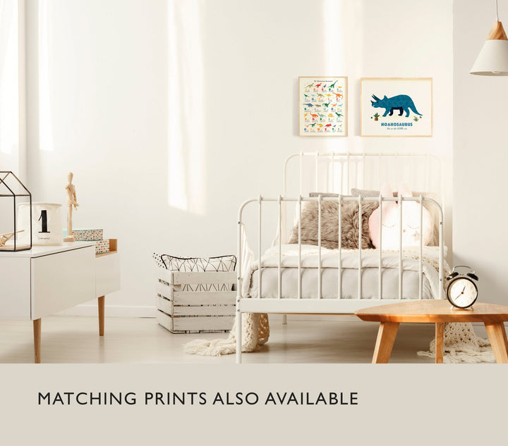 Personalized Name Dinosaur Print - PaperPaintPixels