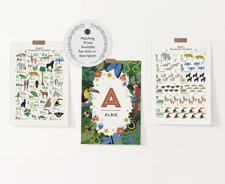 Rainforest ABC Learning Art Print - PaperPaintPixels