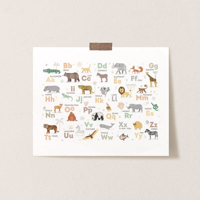 Safari Animals Alphabet - PaperPaintPixels