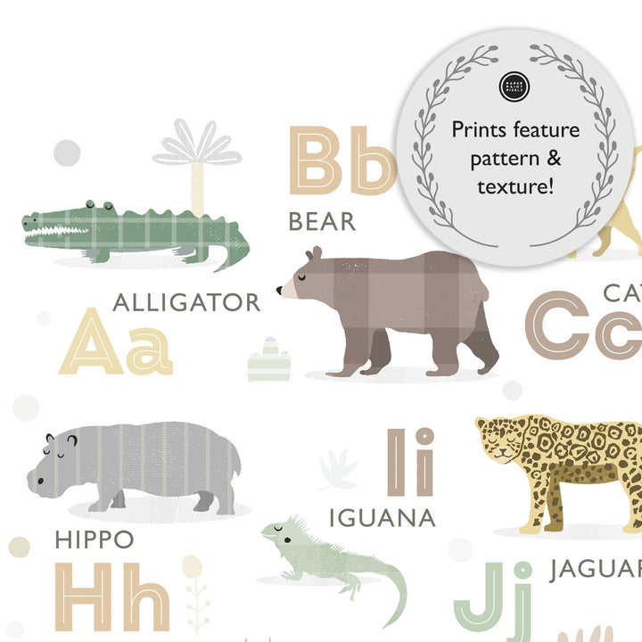 Safari Animals Alphabet - PaperPaintPixels