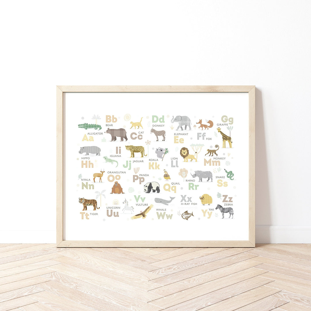 Safari Animals Alphabet - PaperPaintPixels