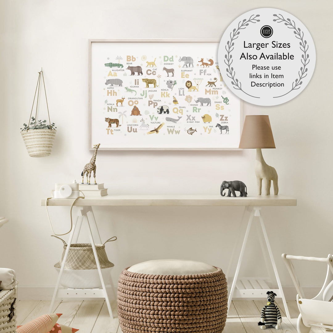 Safari Animals Alphabet - PaperPaintPixels