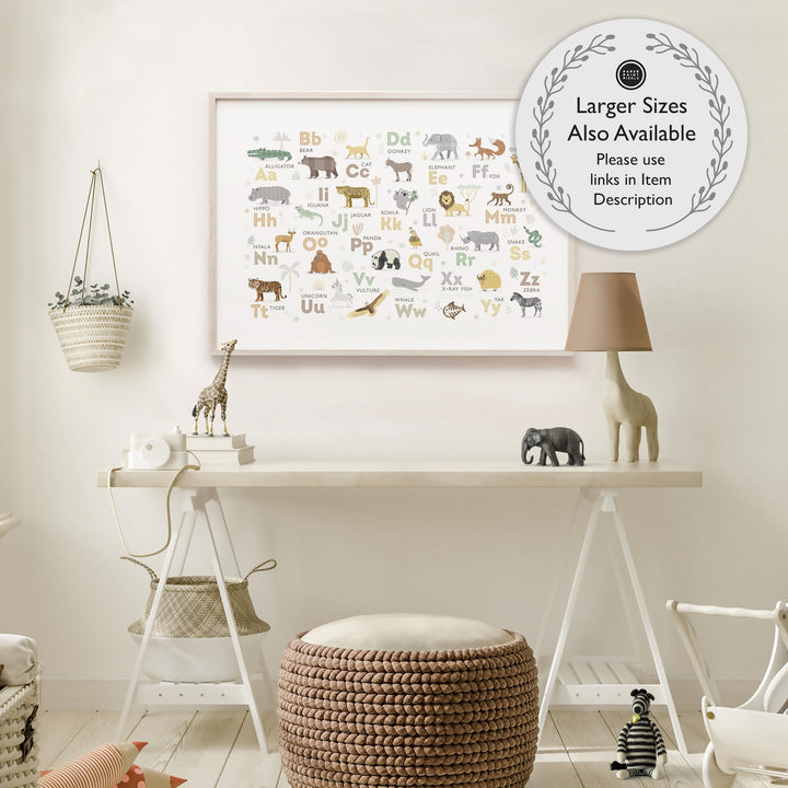 Safari Animals Alphabet - PaperPaintPixels