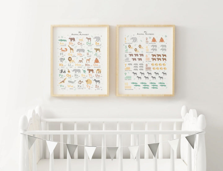 Safari Prints for Nursery, An Animals Alphabet Print Set - PaperPaintPixels