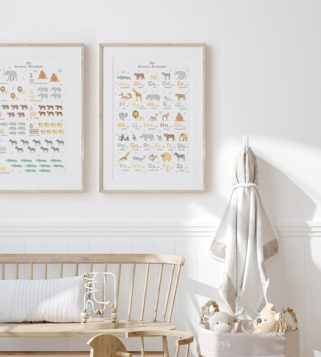 Safari Prints for Nursery, An Animals Alphabet Print Set - PaperPaintPixels
