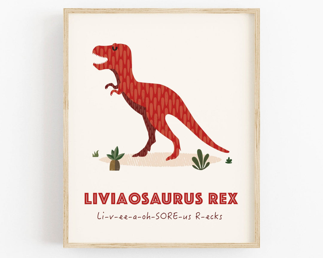 T - Rex Personalized Gift for Kids - PaperPaintPixels