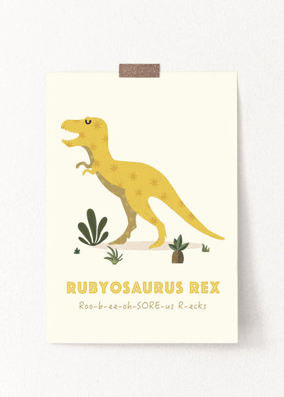 T-Rex Personalized Gift for Kids - PaperPaintPixels