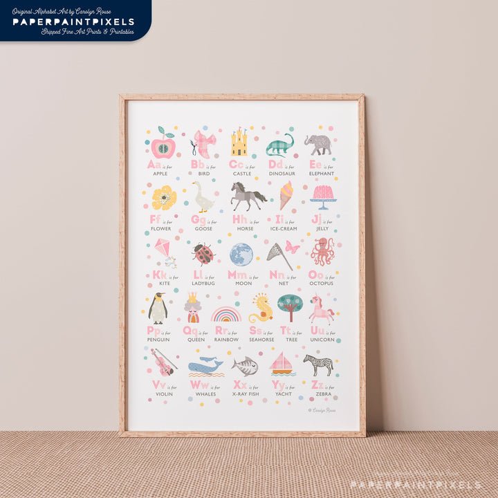 The Blush & Blossom Alphabet | Instant Download - PaperPaintPixels