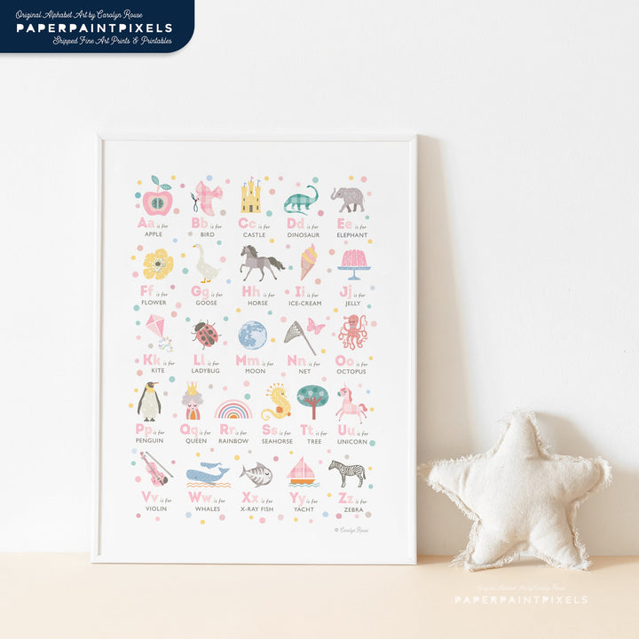 The Blush & Blossom Alphabet | Instant Download - PaperPaintPixels