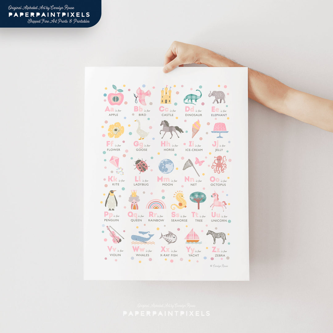 The Blush & Blossom Alphabet | Instant Download - PaperPaintPixels