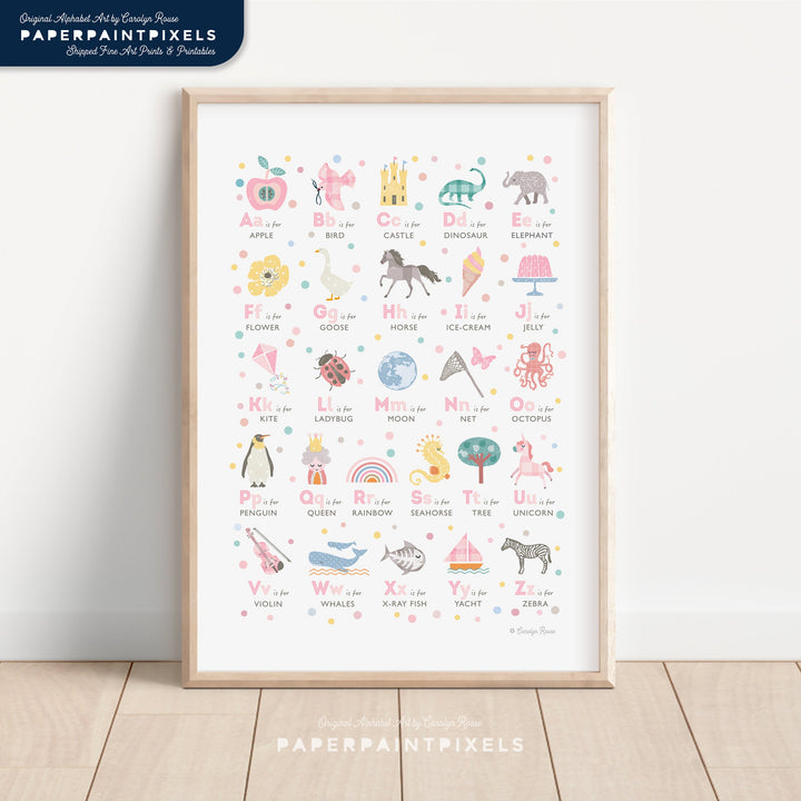 The Blush & Blossom Alphabet | Instant Download - PaperPaintPixels