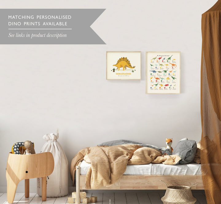The Dinosaur Alphabet Print - PaperPaintPixels