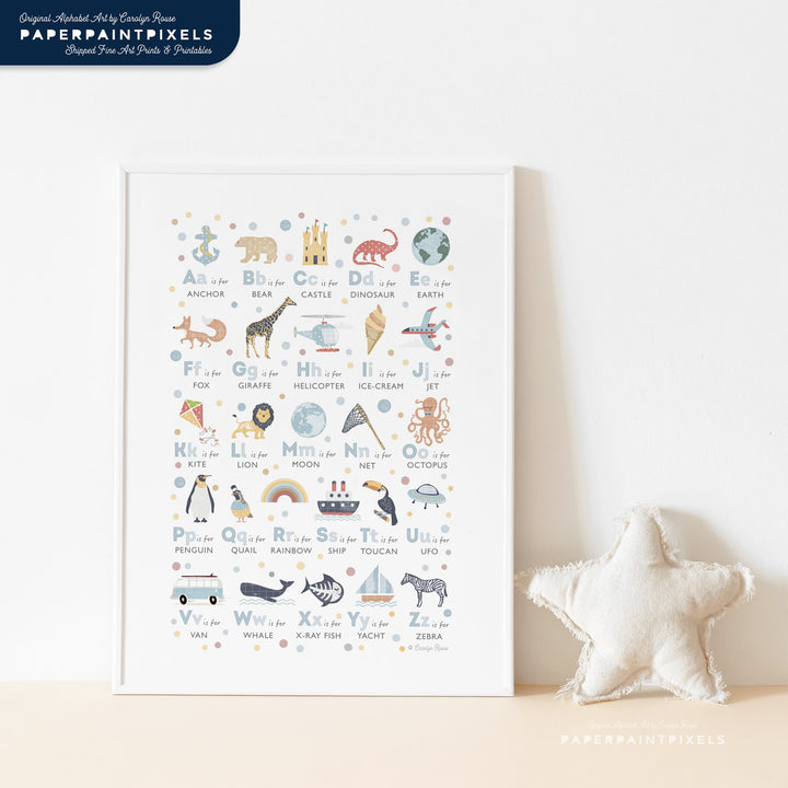 The Little Boy Blue Alphabet | Instant Download - PaperPaintPixels
