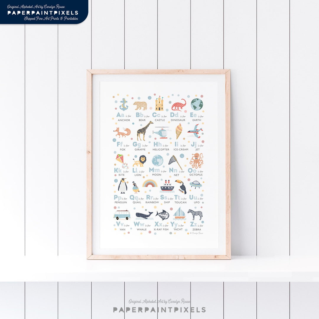 The Little Boy Blue Alphabet | Instant Download - PaperPaintPixels