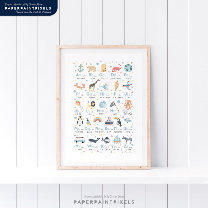 The Little Boy Blue Alphabet | Instant Download - PaperPaintPixels