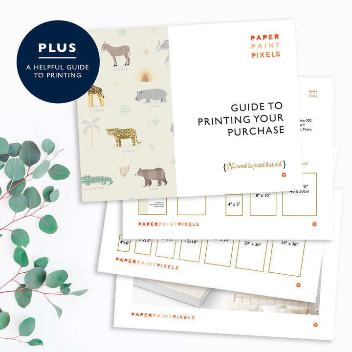 The Modern Animal Alphabet | Instant Download - PaperPaintPixels