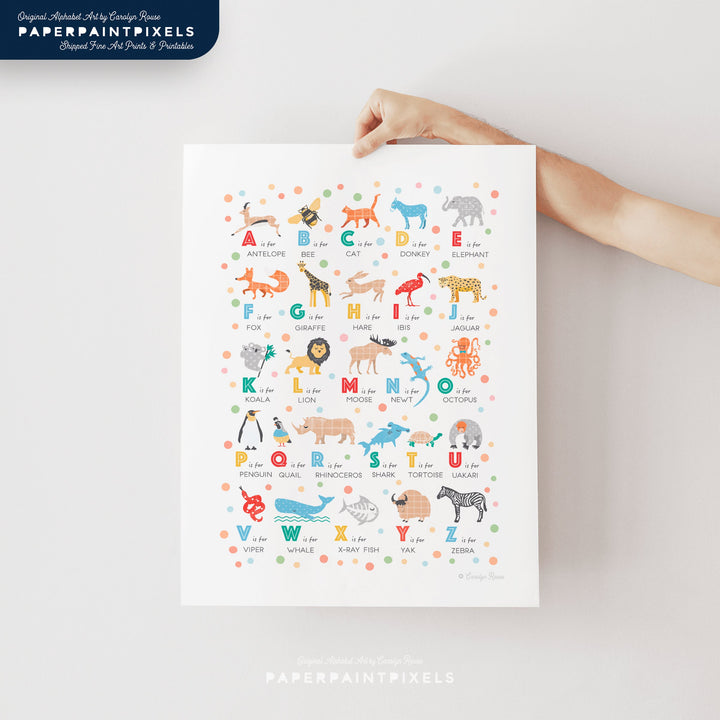 The Modern Animal Alphabet | Instant Download - PaperPaintPixels