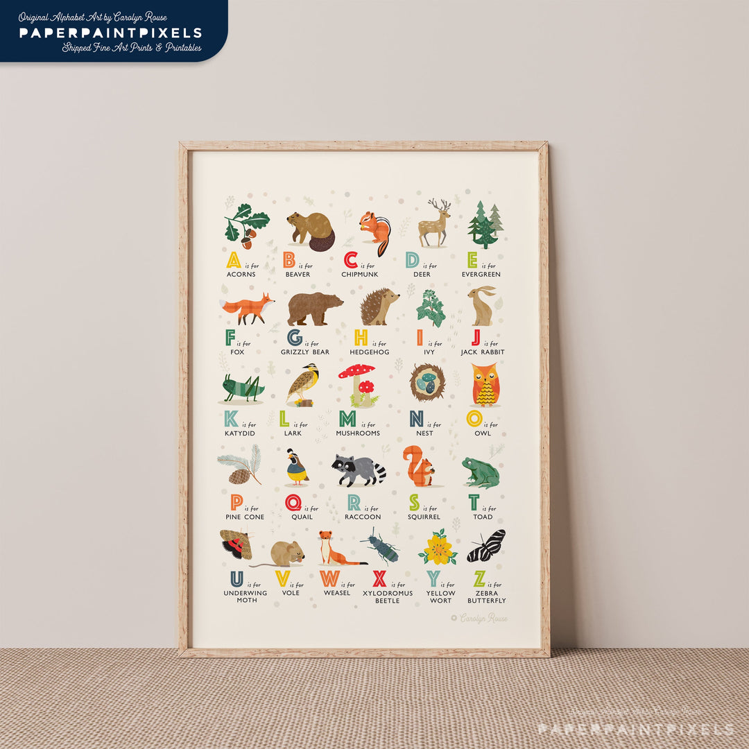 The Whispering Oak Alphabet | Instant Download - PaperPaintPixels