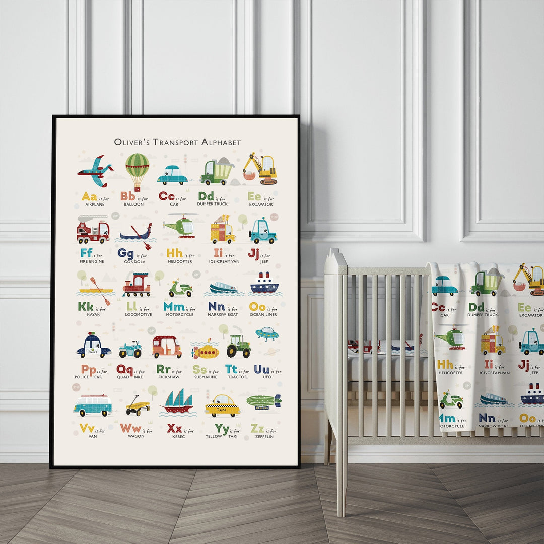 Transport & Vehicle Alphabet Print - PaperPaintPixels