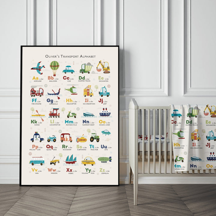 Transport & Vehicle Alphabet Print - PaperPaintPixels