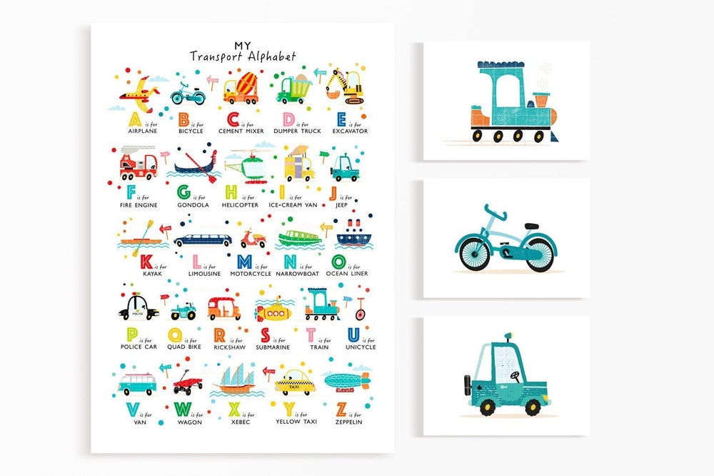 Transport Wall Art Set - PaperPaintPixels