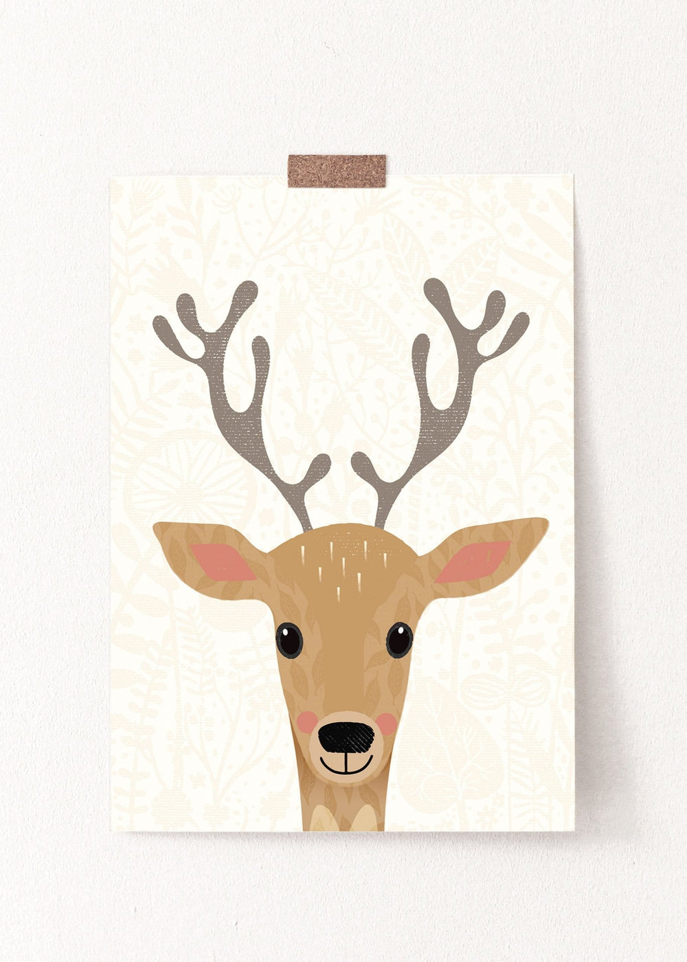 Woodland Animals Deer Nursery Print - PaperPaintPixels